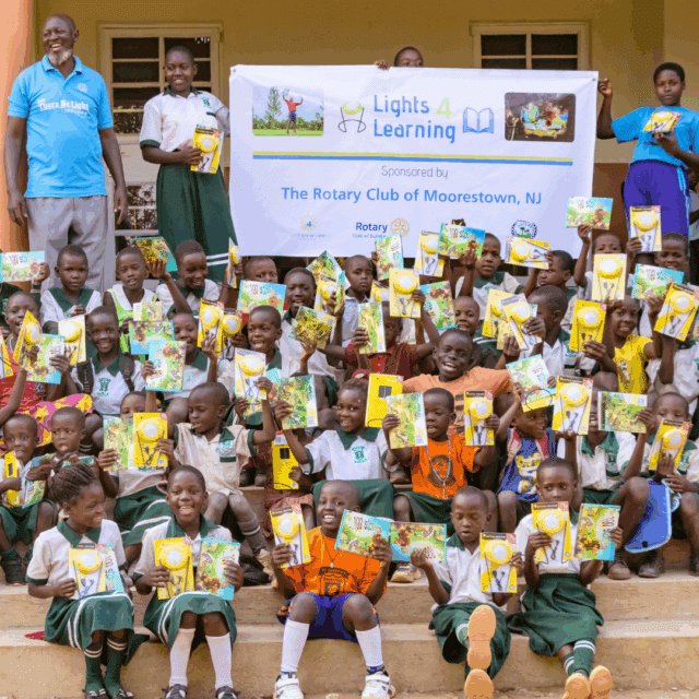 Students during Lights 4 Learning project at St. Sentema Primary School